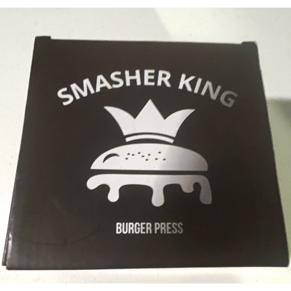 Smasher King Burger Press Large 6 in Non-Stick Metal/Plastic Silver/Black